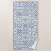 Mediterranean Tiles, Moroccan, Majolica, Azulejo Strandtuch (Vorderseite)