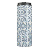 Mediterranean Tiles, Moroccan, Majolica, Azulejo Thermosbecher (Rückseite)