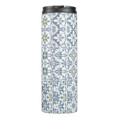 Mediterranean Tiles, Moroccan, Majolica, Azulejo Thermosbecher (Rückseite)