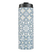 Mediterranean Tiles, Moroccan, Majolica, Azulejo Thermosbecher (Vorderseite)