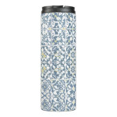 Mediterranean Tiles, Moroccan, Majolica, Azulejo Thermosbecher (Rückseite)