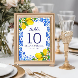  Mediterranean Tiles Summer Wedding Tischnummer