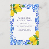 Mediterranean Tiles -Summer Wedding with Lemons Begleitkarte (Vorderseite)