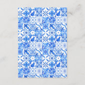 Mediterranean Tiles -Summer Wedding with Lemons Begleitkarte (Rückseite)