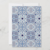 Mediterranean Tiles Wedding Einladung (Rückseite)