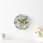 Mediterranean,Tuscan style,olives,pattern Runde Wanduhr (Zuhause)