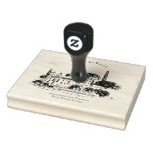 Mediterranean Villa Illustration Branding Gummistempel (Stempel)