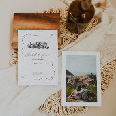Mediterranean Villa Venue Sketch Wedding