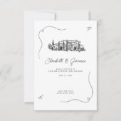 Mediterranean Villa Venue Sketch Wedding (Vorderseite)
