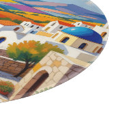 Mediterranean Village Painting Schneidebrett (Ecke)