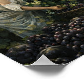 Mediterranean Vineyard Grape Harvest Poster (Ecke)