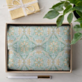 Mediterranean Vintage Damask Tile Pattern Seidenpapier (Geschenk)