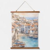 Mediterranean y wandteppich mit holzrahmen (Vorderseite)