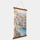 Mediterranean y wandteppich mit holzrahmen (Gewinkelt)