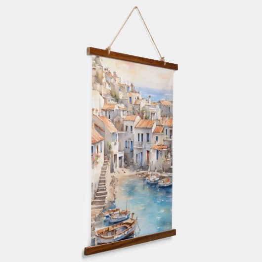 Mediterranean y wandteppich mit holzrahmen (Gewinkelt)