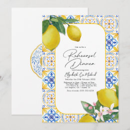 Mediterraner Charm Lemon Italienische Probe Abende Einladung