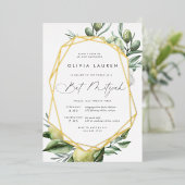 Mediterraner Garten Bat Mitzvah Folieneinladung (Stehend vorne)