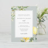 Mediterraner Garten Elegante Einladung (Stehend Vorderseite)