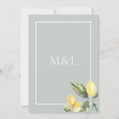 Mediterraner Garten Elegante Einladung (Rückseite)