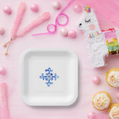 Mediterraner Kobalt Blauer Tile Pappteller (Party)