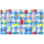 mediterraner Meerespicknick Meeresfrüchte Krabbe G Tischdecke (Vorderseite (Horizontal))