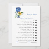 Mediterraner Ratgeber, der gesagt hat, es Duschspi Einladung (Vorderseite)