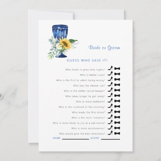 Mediterraner Ratgeber, der gesagt hat, es Duschspi Einladung (Vorderseite)