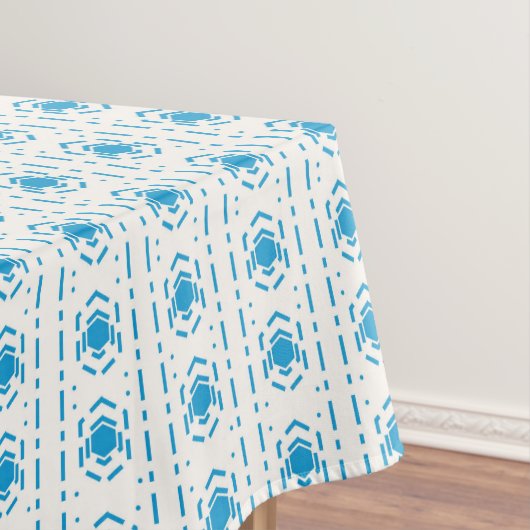 Mediterraner Stil Blau-Ecru-Muster Print Tischdecke (Beispiel)