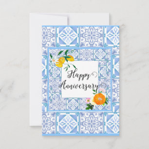 mediterraner Stil, Zitrone, Amalfi-Stil Dankeskarte