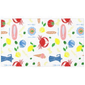 mediterraner Strandpicknick Meeresfrüchte Krabbe Tischdecke (Vorderseite (Horizontal))