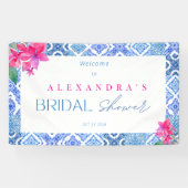 Mediterranes Amalfi Tiles Brautparty Banner (Horizontal)