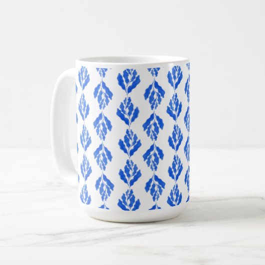 Mediterranes Blau. Kaffeetasse (Vorderseite Links)