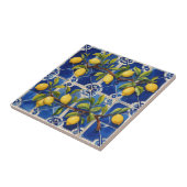 Mediterranes Blau und Zitronen Tradition Fliese (Seite)