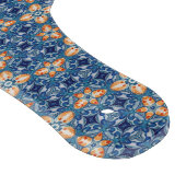 Mediterranes Blütentier - Blau und orange Blüte Schneidebrett (Ecke)