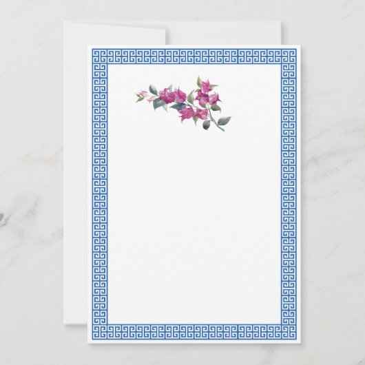 Mediterranes Bougainvillea Griechisch wichtigste E Einladung (Vorderseite)