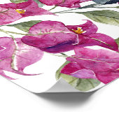 Mediterranes Bougainvillea Wedding Willkommenszeic Poster (Ecke)
