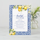 Mediterranes Brautparty Einladung (Stehend Vorderseite)