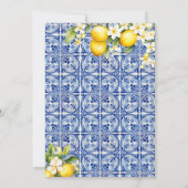 Mediterranes Brautparty Einladung (Rückseite)