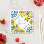 Mediterranes Brautparty Majolica Serviette (Beispiel)