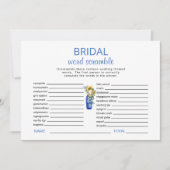 Mediterranes Brautparty Word Scramble Game Einladung (Vorderseite)