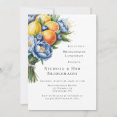 Mediterranes Citrus Bouquet Bridesmaids Luncheon Einladung (Vorderseite)