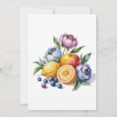 Mediterranes Citrus Bouquet Bridesmaids Luncheon Einladung (Rückseite)