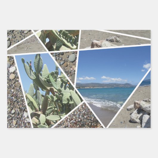 Mediterranes Collage Design Geschenkpapier Set (Vorderseite 2)