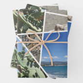 Mediterranes Collage Design Geschenkpapier Set (Beispiel)
