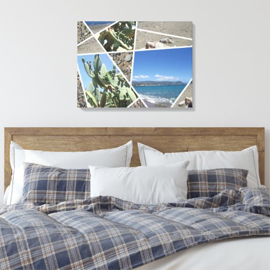 Mediterranes Collage Design Leinwanddruck (Insitu (Schlafzimmer))