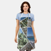 Mediterranes Collage Design Schürze (Getragen)