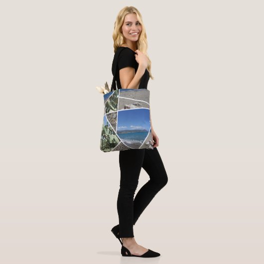 Mediterranes Collage Design Tasche (Am Model)