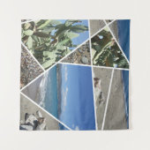 Mediterranes Collage Design Wandteppich (Vorderseite (Horizontal))