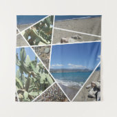 Mediterranes Collage Design Wandteppich (Vorderseite)