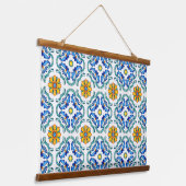 mediterranes Dekorationsmuster Wandteppich Mit Holzrahmen (Gewinkelt)